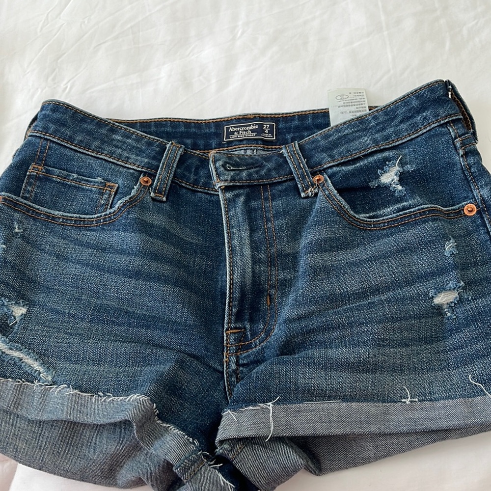 Abercrombie low rise jean shorts
